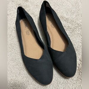 Toms Black Flats